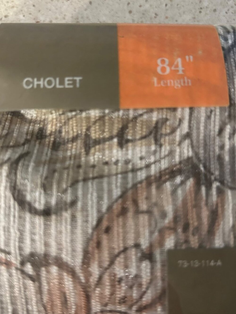 "Royal Velvet Cholet Curtain Set 2 Rod Pocket Panels Floral Beige Rust 50"x 84" - Picture 7 of 14